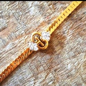 Authentic Vintage Givenchy Gold Logo Bracelet